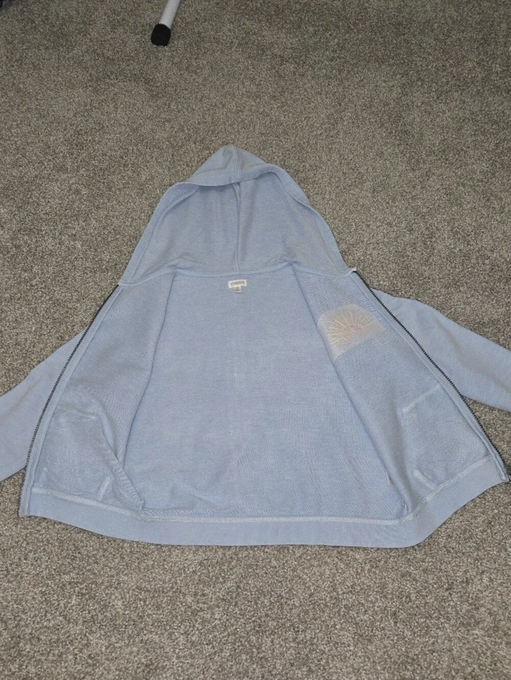 Gymboree Light Blue Zip-Up Hoodie with Sunrise Graphic